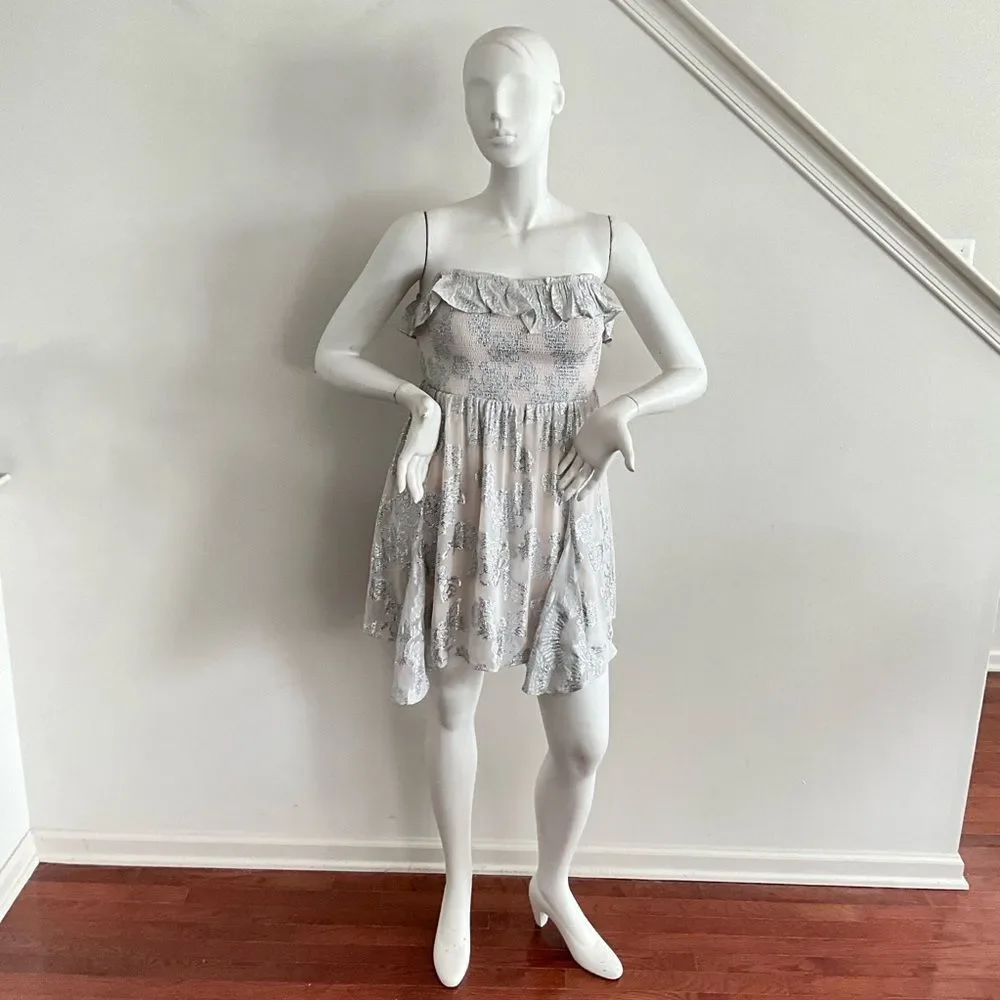 New Free People Gardenia Strapless Mini Smock L